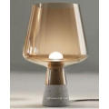 Modern decorative hand blown grey glass and cement table lamp